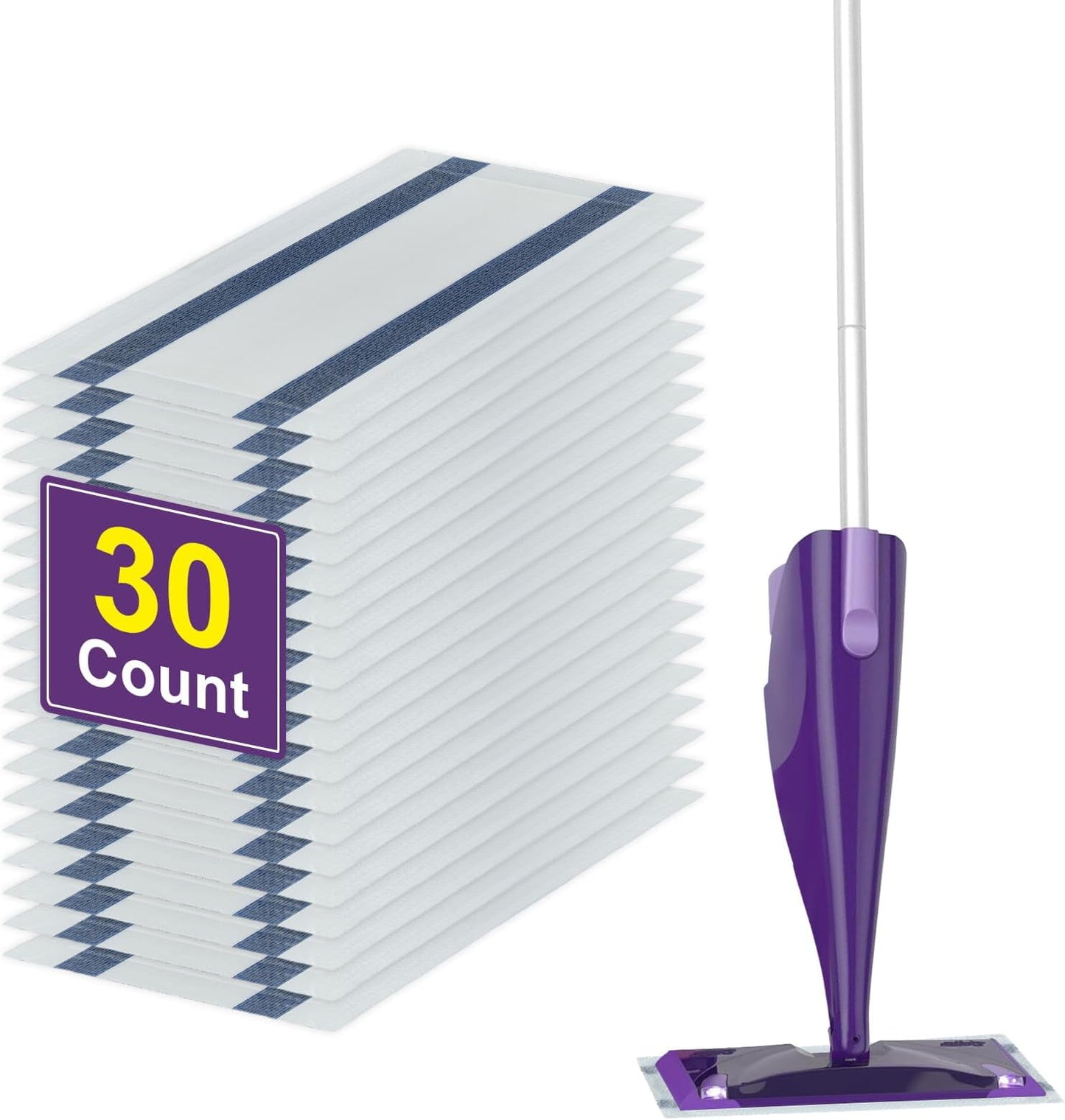 Disposable Mop Pads Refills Swiffer WetJet Pads Wet Dry Mop Refill Pads for All Purpose Multi Surface Floor Cleaning 30 Pack