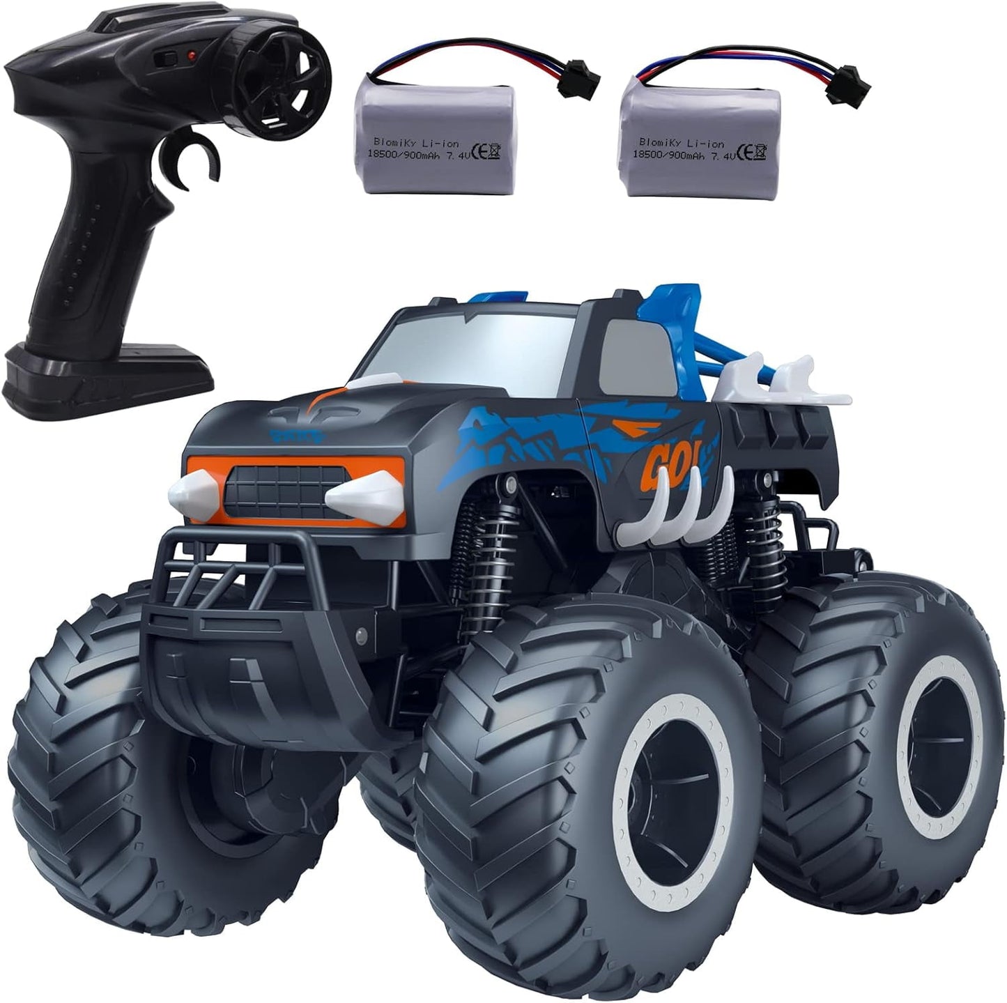 UUGEE RC Cars Monster Truck Toys,1:16 Amphibious Remote Control Car,4WD All Terrain Off-Road Gesture Sensing Stunt Pickup Toy for 6 7 8 9 10 12 Year Old Boys Kids Gifts Presents,Black