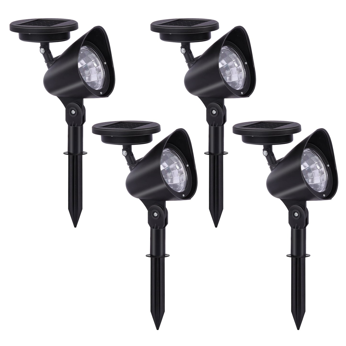 Solar Lights Outdoor LED Landscape Spotlights for Garden Walkway Yard Porch Pool 4 Packs