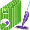 6 Pcs Reusable Mop Pads Compatible for Swiffer WetJet Mops Dry Wet Mopping Cloths for Wet Jet Refill