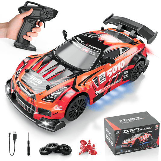 UUGEE RC Car Toys for Boys, 2.4GHz Remote Control Drift Cars with Lights, 20KM/H 4WD High Speed RC Vehicle Racing,Gifts for 6-12 Kids Adults, Red