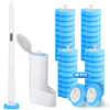 Disposable Toilet Bowl Brush Cleaner 1 Pack with 40 Toilet Refills