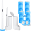 Disposable Toilet Bowl Brush Cleaner 2 Pack with 40 Toilet Refills