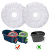 Microfiber Mop Head Replacement for Spin Mop Refill 2pack, white