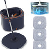 Spin Mop and Bucket Set Includes Square Spin Spin Microfiber Mop for Laminate Hardwood
