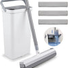 Sponge Mop and Bucket Set with Wringer - Floor Wet Mop with 3 PVA Sponge Heads for Floor Cleaning