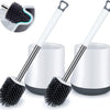 Toilet Bowl Brush Cleaner and Caddy Holder Set Toilet Scrubber for Bathroom 2 Pack
