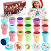 UUGEE Christmas Advent Calendar 2024 for kids, 24 Days Surprise Countdown Calendar Unicorn Self-Inking Stampers Toy, Set of 24 Xmas Gift