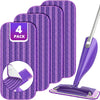 Wet Jet Pads Refills for Swiffer Mop 4 Pcs Reusable Microfiber Cleaning Pads for Hardwood Floor Cleaning